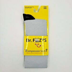 Gray Compression Socks Airline Travel Comfort Sports Knee High Socks Foozys OS